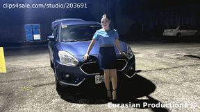 263 - Angie revving on parking lot