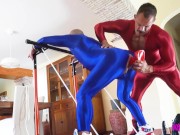 Muscle Men BDSM in full spandex suits