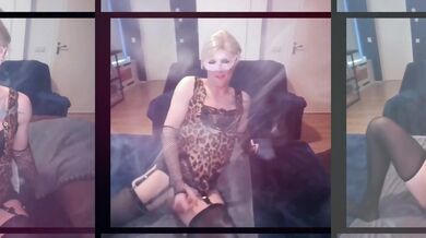 Sissy in silk when dildo makes her cum