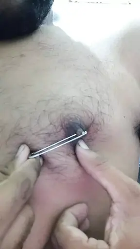 Man pierced nipples torture part 2