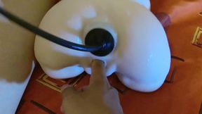 Sexo con una mu�eca sexual-Tantaly y mi esposa lame el semen de su culo