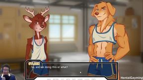 Gay prank disaster huge chair dildo yaoi furry animation