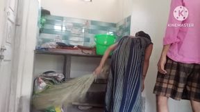 Indian owner of the house secretly fucked the maid very hard.