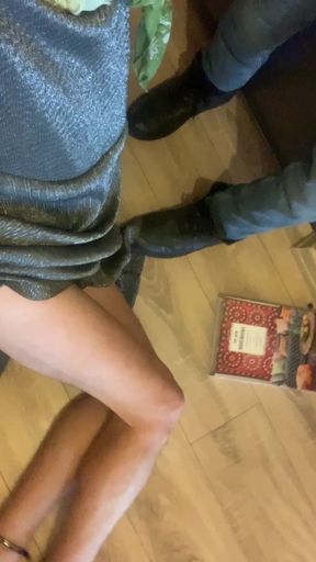 The pizza delivery boy spilled sauce on my pizza.