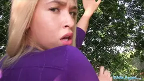 Public Sex Teen blonde Briana Bounce with real big boobs