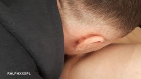 Hubby Cleanup MILF's Cum Covered Pussy After Kitchen Sex and Cumkiss and More