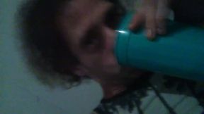 Greedily Tasting Golden Cup of My Fresh Piss