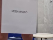 the guy bought new underpants and changes them
