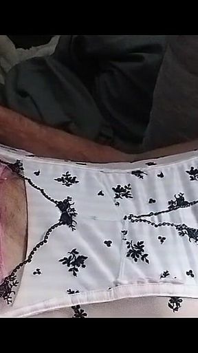 Cdmichelle Wearing Sexy Black Lingerie & Garter Nylons