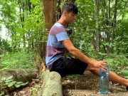 Twink belly expanded after drinking alien´s water ( alien inside belly )