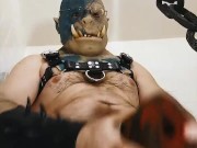 Orc Rides His Dragon Mouth Toy -Sloppy Preview-