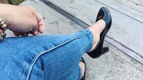 Letting ballet slippers hang from my feet (7)