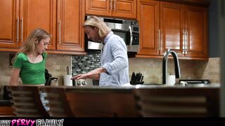 MyPervyFamily - Stepdad Can't Resist Teen's Petite Pussy - Daisy Fox