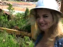 Blonde With Natural Big Boobs Loves Putting A Toy In Her