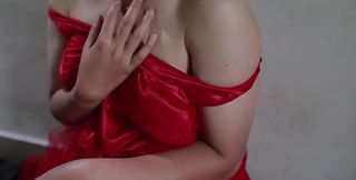 Indonesian Porn: Fucking Until Wet, Then Fucked Seriously, Wearing a Red Satin Dress