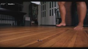 Part 6 - 8K VIDEO - Clumsy Dr Dom and ditzy lab tech Sahrye diet pills GO WRONG! Shrinking men and UNAWARE GIANTESS FEET!! - MP4