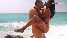 Brunette Portuguese Darling Noe Milk Enjoys Nasty Fun At The Beach With Bf In Hot Sex - Teaser Video