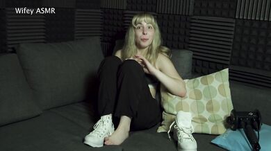 Slow Feet Reveal, Foot Rubbing, Pantie Pussy Pressing, Sock Smelling, and Ear Licking with Your Favorite!