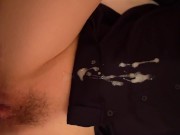 フェラしながらオナニー❤︎膣イキ着衣ぶっかけ熟女