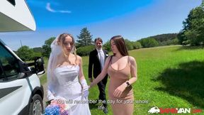 BangVan - Bride Polly Youngs Fucked by Stranger Right at Her Wedding While Groom Watches!