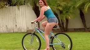 Jodie Taylor goes from riding a bike to riding a big dick in minutes! - BANG