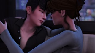 big breasted brunette sucking and riding asian cock sims 4