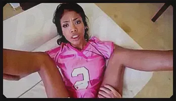 Intense Ebony Fantasy: Nia Nacci's High-Octane Football Fun