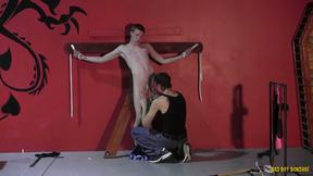 BadBoyBondage: Master Damien Rage Gives Rough Flogging And Slow Strokes