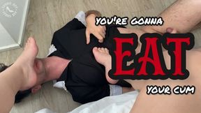 Naughty maid can't hold herself and cum on my feet (1080p- ENG sub)