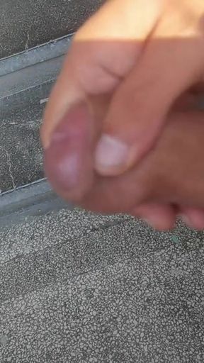 Iconic moment from "Risky Cum In Front Of My Naughty Neighbor Door"