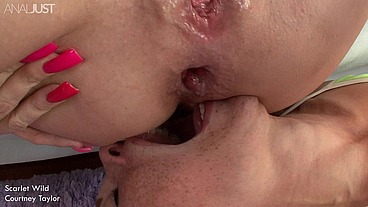 Courtney Taylor Gets Anal Creampie And Scarlett Wild Licks It Out