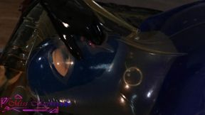 Miss Maskerade gets bound in full latex vacbed
