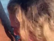 HORNY BLONDE DEEP THROATING BBC OUTSIDE IN PUBLIC ON JAMACIAN BEACH