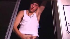 ”Exhibitionist Lance Beats Off Outside”