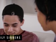 Family Sinners - Shy big dick stepson gets taught a lesson by stepmom Dana