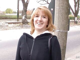 Shy Unattractive German College Teen Picked up and Drilled by old Chap