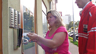 He Bangs Massive Tits Chubby Blonde