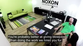 Office secretary gets big cock in her tiny ass