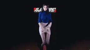 The young woman with eyes danced