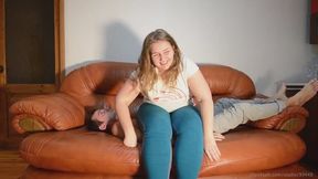 3-in-1 Domination: Butt Drops, Selfie Sitting, and Bare Back Reveal