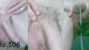 Heteroflexible K solo V106: thin fit muscular hung older twunk hairy cock and balls masturbation