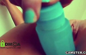 Bad dragon pawg masturbates with anal plug vibrator