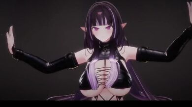 Thicc elf strip dance stripped bare vtuber cumslut mmd hentai