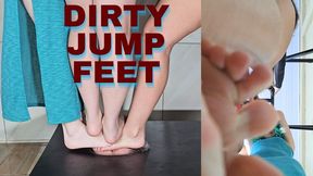 #087 Dirty Jump Feet with flip-flops and barefoot