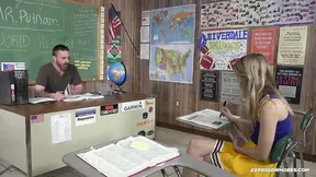Virgin Cheerleader Gets Her Ass Fucked in Detention