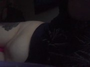 Chubby transboy stripping and blazing