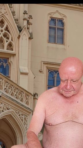 Key moment from "COMPLETE 4K MOVIE NAKED YOGA IN THE STREET WITH ADAMANDEVE AND LUPO"