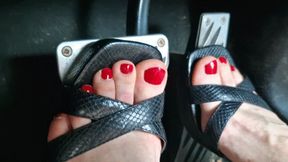 Pedal Pumping Black Sandal Heels (mkv)