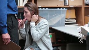 Surveillance Guard Bangs Sexy teen 18+ Thief In Return For Release
