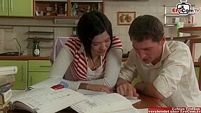 Teacher Fucks Her Asian Student 18+ With Tiny Tits On A Chair In The Ass
